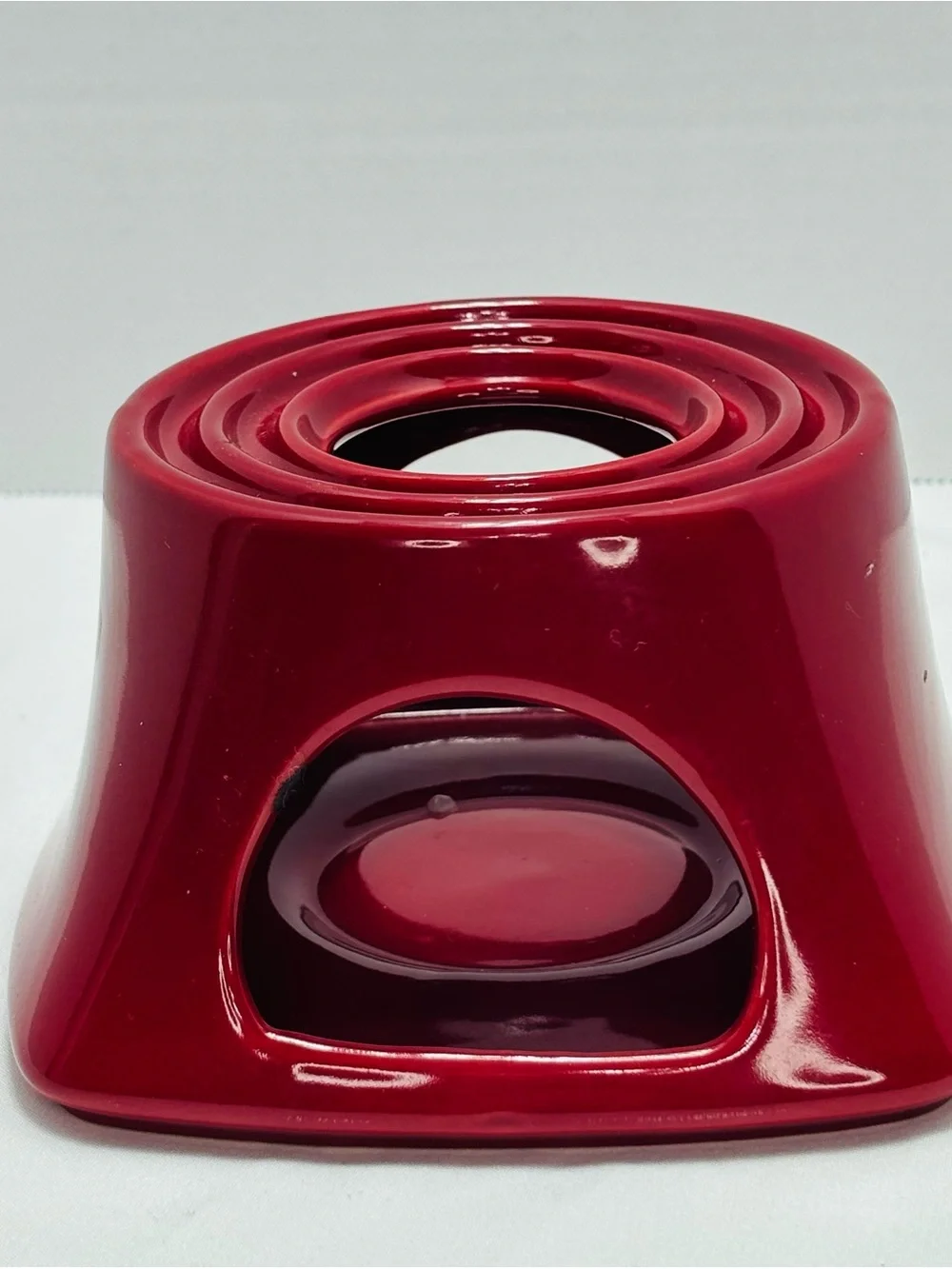 Deep Red Ceramic Wax Melt Warmer Base- Home Accents